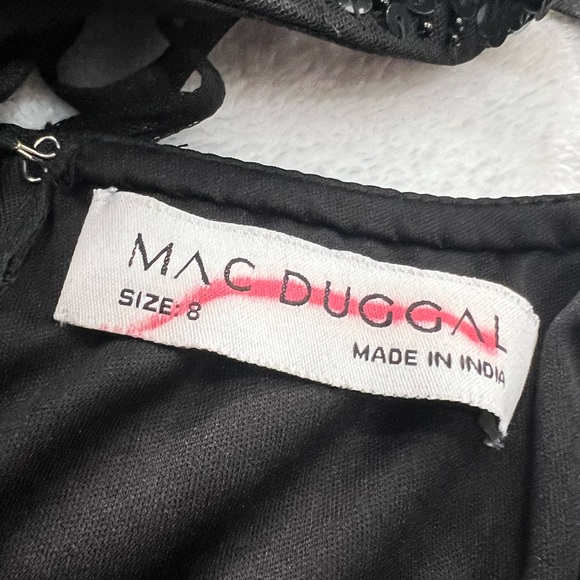 Mac Duggal Sequin Halter Mermaid Gown Black Women’s 8 - Picture 6 of 9